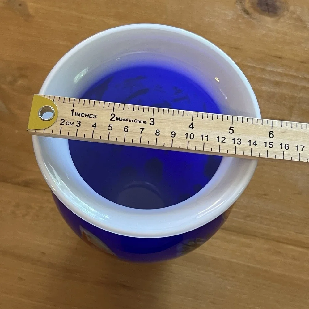 Unmarked cobalt blue